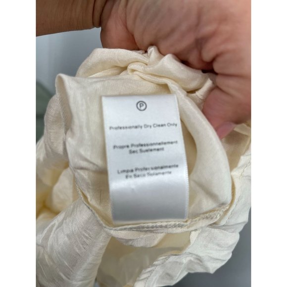 VERB BY PALLAVI SINGHEE Maida Tiered Neutral Dress Floral Crochet Size 6 - Picture 7 of 9